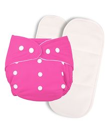 Deedry Cloth Diapers Reusable With 2 Insert - Pink