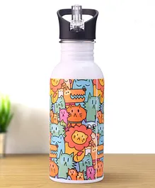 Animals Theme Stainless Steel Color Changing Magic Bottle Multicolour - 600 ml