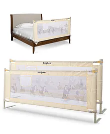 Baybee Bed Rails Guard for Baby Kids Safety with Adjustable Height- Beige