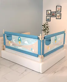 Baybee Bed Rails Guard for Baby Kids Safety with Adjustable Height -  Blue