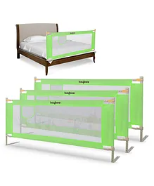 Baybee Safety With Adjustable Height Baby Bed Rails Guard Pack Of 3 - Green