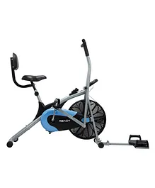 Reach AB 110 BPT Air Bike Exercise Cycle for Home Gym with Push Up Bar & Twister - Blue & Black