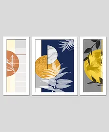 Wens Set Of 3 Modern  Wall Art Painting - White