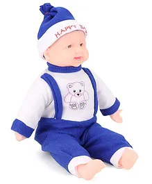 Kids Zone Laughing Doll Blue White - Height 41 cm