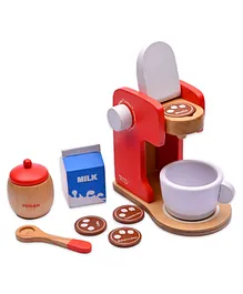 Nesta Toys Wooden Coffee Maker Multicolor - 9 Pieces