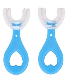 Tony Stark Soft Silicone U Shaped Toothbrush Pack of 2 - Blue