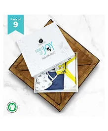 TinyLane All in One Bamboo Cotton Newborn Baby Gift Pack Pack of 7 Pieces - Multicolor