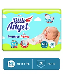 Little Angel Premier Pants Baby Diapers - 28 Pieces