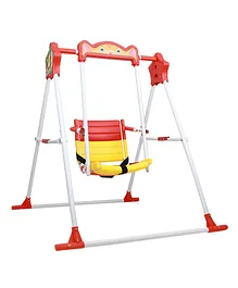 Maanit Kids Outdoor Garden Foldable Jhula  Pre-assembled - Yellow & Red