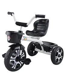 Maanit Tricycle with Dual Storage Basket for Kids - Black & White