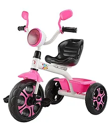 Maanit Melody with Mirror Storage Basket Tricycle - Pink & White