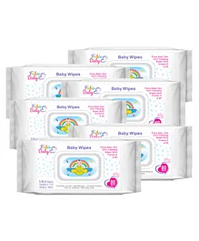 Winter Essential Fabie Baby Skin Soft Wipes With Vitamin E Pack of 6 - 80 Pieces