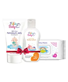 Winter Essential Pure Combo Baby Lotion 250 ml Petroleum Jelly 100 ml Baby Wipes - 80 Pieces