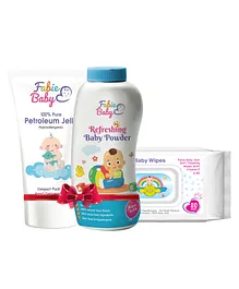 Fabie Baby Monthly Saver Potty Care Essential Baby Powder 200g Petroleum Jelly Anti Rashes 100ml Baby Wipes 80 Pieces