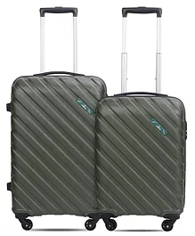The Clownfish ABS Hard Case Armstrong Four Wheel Trolley Bags Small & Medium Size - Bottle Green