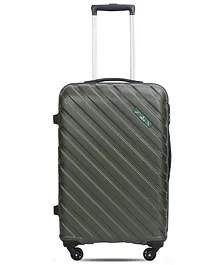 The Clownfish ABS Hard Case Armstrong Four Wheel Trolley Bag Medium Size - Bottle Green