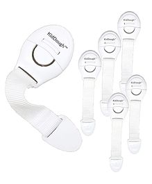 KidDough Furniture Safety Locks for Kids 6 Locks - White