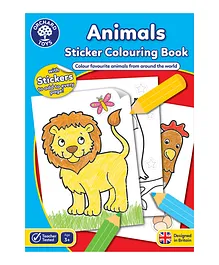 Orchard Toys Animals Sticker Colouring Book - English