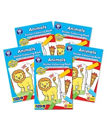 Orchard Toys Animals Sticker Colouring Books 5 Pack - English