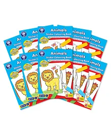 Orchard Toys Animals Sticker Colouring Books 10 pack - English