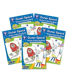Orchard Toys Outer Space Sticker Colouring Books 5 Pack - English