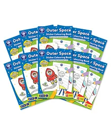 Orchard Toys Outer Space Sticker Colouring Books 10 pack - English