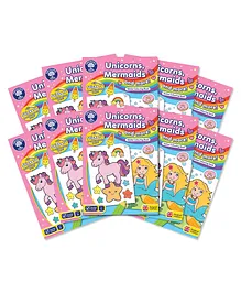 Orchard Toys Unicorns, Mermaids and more! Sticker Colouring Books 10 pack - English