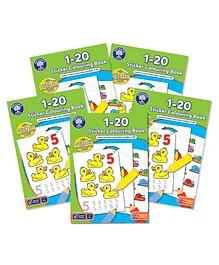 Orchard Toys - 1-20 Sticker Colouring Books 5 pack - English