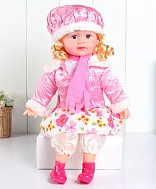 ToyMark Fashion Doll In  Pink Jacket & Floral Print Skirt Height 55.5 cm (Color May Vary)