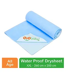 OYO BABY Waterproof Instant Dry Sheet Baby Bed Protector Extra Absorbent Crib Sheet Extra Large Size 260 x 200 cm (Pack of 1) Best for King Size Bed