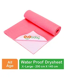 OYO BABY Extra Large Bed Protector Waterproof Sheet - Salmon Rose