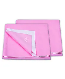 MY ARMOR Waterproof Dry Bed Protector Sheet Small Pack of 2 - Baby Pink