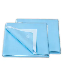 MY ARMOR Waterproof Dry Bed Protector Sheet Small Pack of 2 - Sky Blue