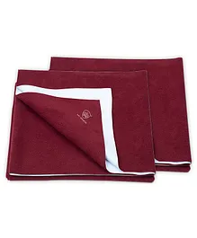 MY ARMOR Waterproof Dry Bed Protector Sheet Small Pack of 2 - Maroon