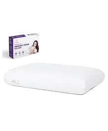 MYARMOR Orthopedic Memory Foam Queen Pillow - White