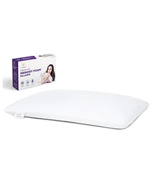 MY ARMOR Orthopedic Memory Foam Thin Pillow  - White