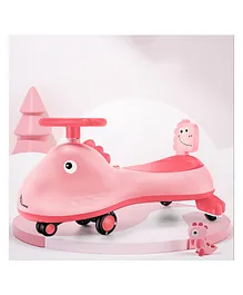 R for Rabbit Iya Iya Dino Swing Car With Light & Music - Pink