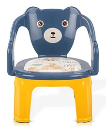 Baybee Plastic Chair for Kids Study Table Chair with Cushion Seat & High Backrest - Blue