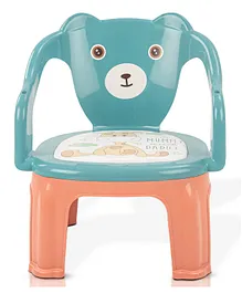 Baybee Plastic Chair for Kids Study Table Chair with Cushion Seat & High Backrest - Green