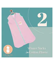 OOKA Baby Warm Sleepsack Cotton Fleece - Pink