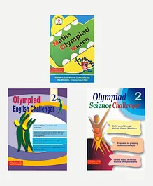 Scholars Hub Olympiad Book Combo For Class 2 English Olympiad Challenger Science Olympiad Challenger & Maths Olympiad Munch Set of 3 Books - English