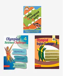 Olympiad Book Combo For Class 4 English Olympiad Challenger Science Olympiad Challenger & Maths Olympiad Munch Set of 3 - English