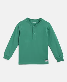 Campana 100% Cotton Full Sleeves Solid T Shirt - Green