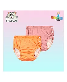 Chinmay Kids Reusable Swimwear Diaper Pants Set Of 2 - Orange & Pink