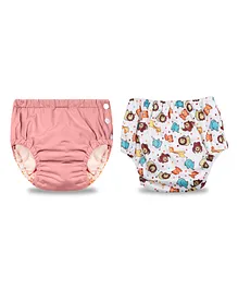 Chinmay Kids Reusable Swimwear Diapers Pack of 2 - Light Pink & White