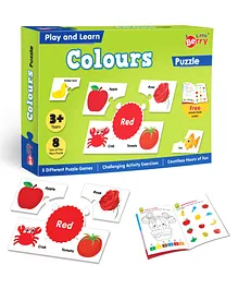 Little Berry Colours Play & Learn Puzzle with Activity Book for Kids Multicolor - 40 Pieces