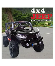 GetBest Electric Ride On Jeep With Lights - Black