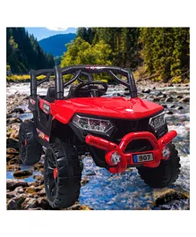 GetBest Electric Ride On Jeep With Lights - Red