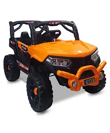 GetBest Electric Ride On Jeep With Lights - Orange