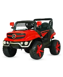 GetBest JM 2188 Electric Rechargeable Ride on Jeep with Music Lights Swing Bluetooth and Remote Control - Red